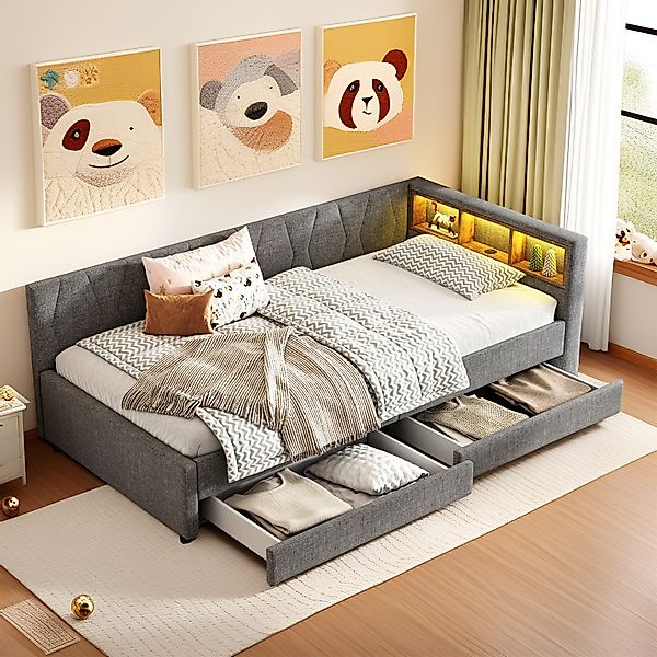REDOM Schlafsofa Modernes Polsterbett mit LED-Beleuchtung, günstig online kaufen