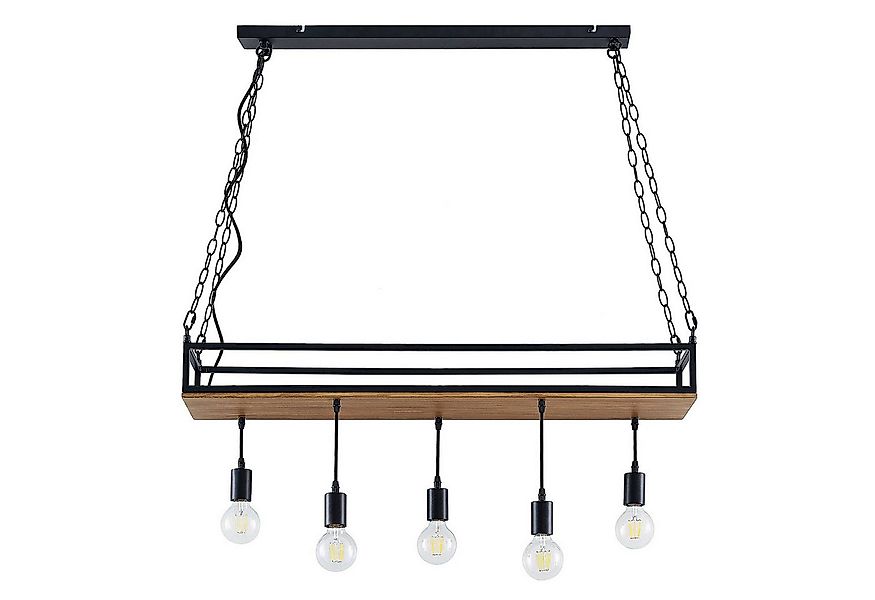 Lindby Hängeleuchte Kirista, Metall, Schwarz IP20, 5 x 15 W LED günstig online kaufen