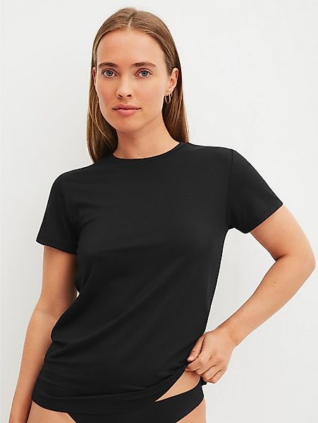 CALIDA Kurzarmshirt Natural Skin mit Rundhalsausschnitt, Interlock-Qualtiät günstig online kaufen