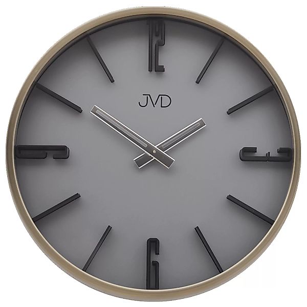 Jvd Hc17.2 Wanduhr Quarz Analog Grau Modern Rund günstig online kaufen