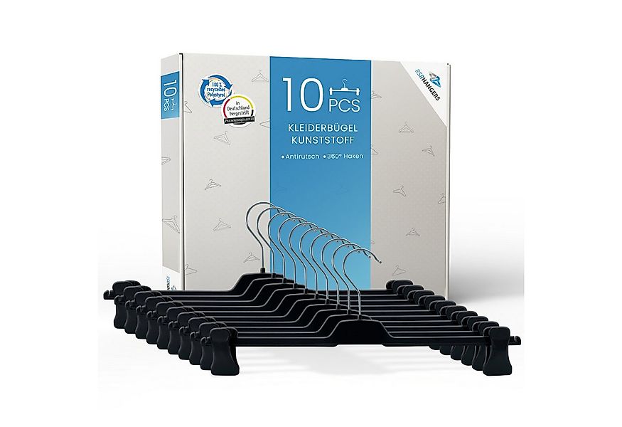 RSR Hangers Kleiderbügel Hosenbügel Rockbügel PUC 42 cm XL Kunststoff 360° günstig online kaufen
