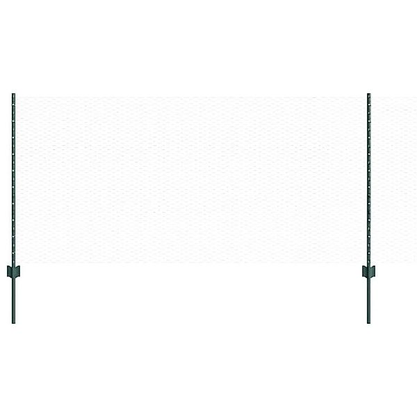 vidaXL Zaun mit Pfosten Grün 1 x 10 m Stahl und PVC 3336681 günstig online kaufen