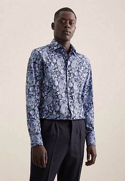 seidensticker Businesshemd "Slim" Slim 1/1 Kentkragen Druck günstig online kaufen