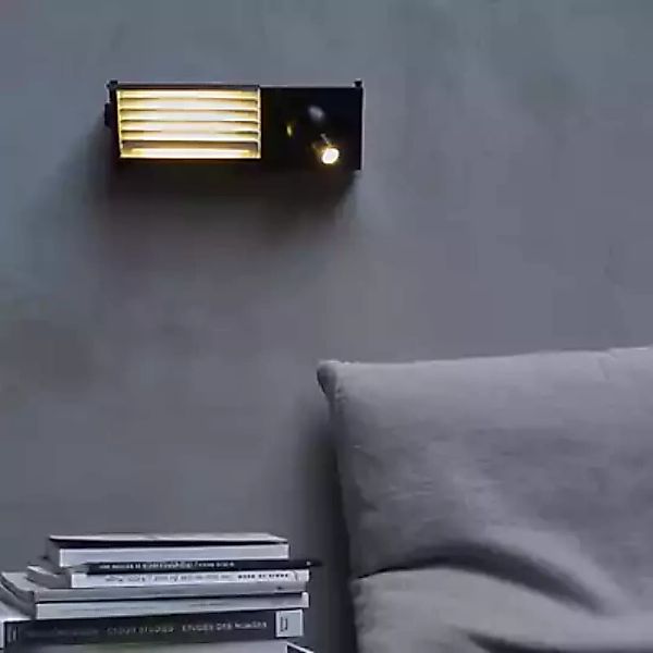 Wandleuchte Biny  LED Droite metall schwarz / Neuauflage des Originals aus günstig online kaufen