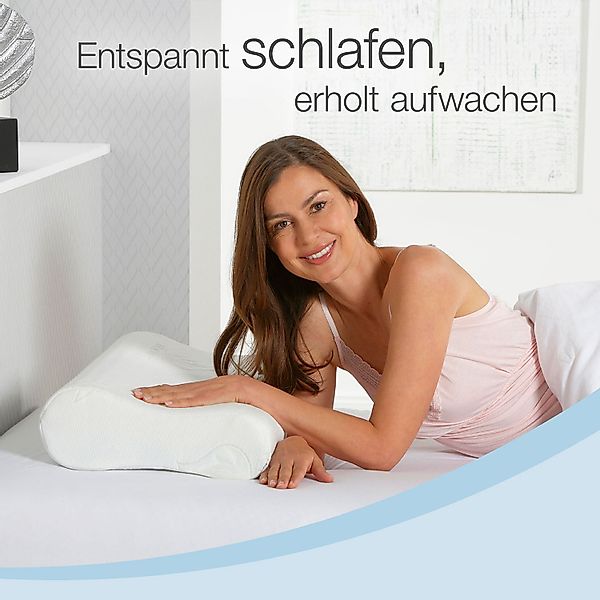 ELONEO Nackenstützkissen 60x35 cm, Seitenschläfer, Rückenschläfer, günstig online kaufen