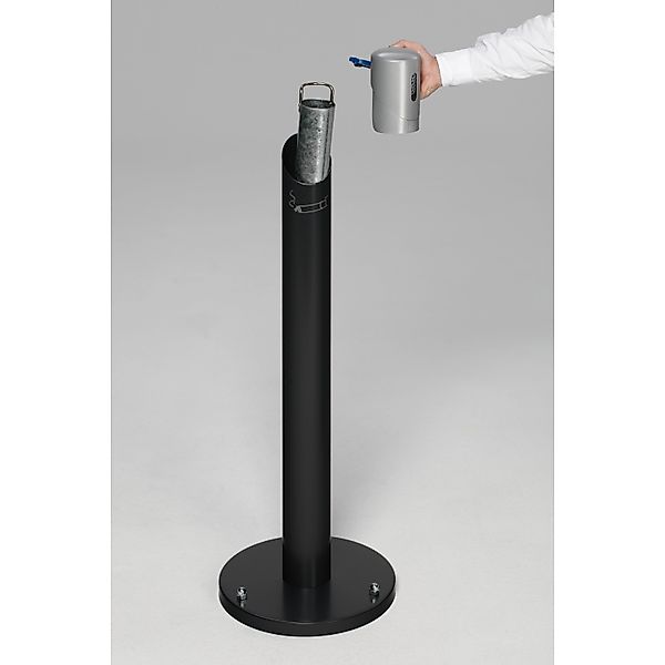 PROREGAL Runder Ascher Standsäule Mit Abnehmbarem Kopfteil 9,4 Liter HxBxT günstig online kaufen