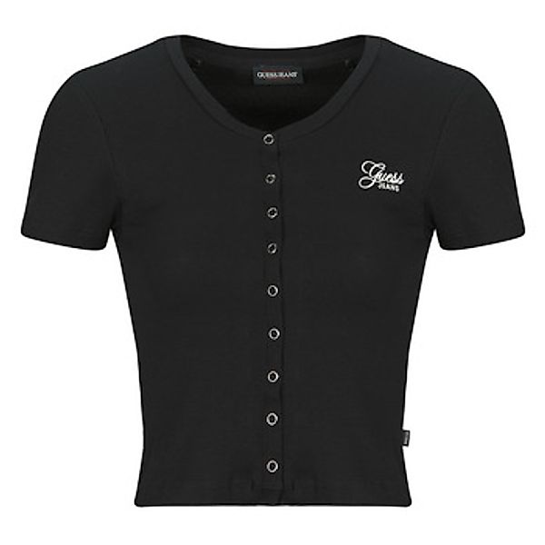 Guess  T-Shirt SL CN SNAP EMBRO SLIM TOP günstig online kaufen