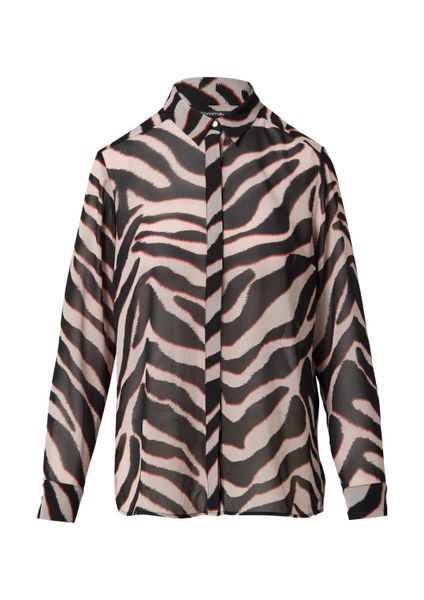 comma Langarmbluse Bluse Chiffon-Bluse mit Hemdkragen günstig online kaufen