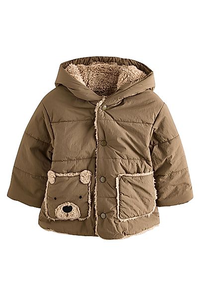 Next Kapuzenfleecejacke Wasserabweisende Borg-Jacke (1-St) günstig online kaufen