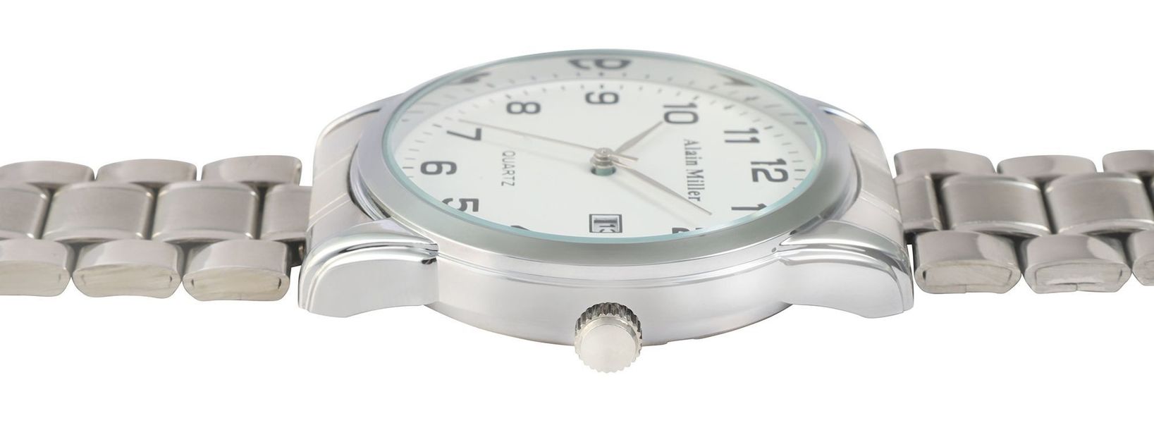 Alain Miller Quarzuhr 2800104 Edelstahlarmband, Datumsanzeige, günstig online kaufen