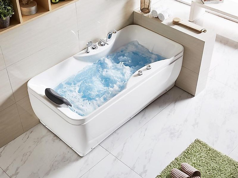 Whirlpool Badewanne - 1 Person  - 140 Liter - Ecke Rechts - GAVINO günstig online kaufen