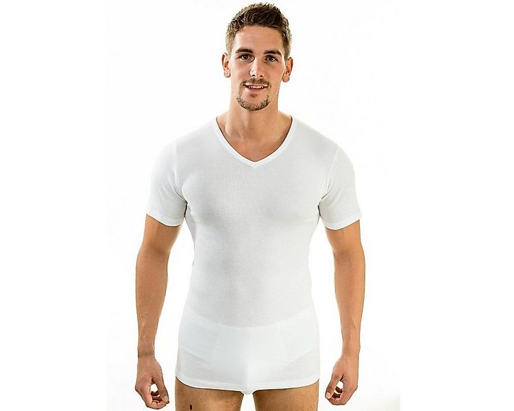 HERMKO Unterziehshirt 16488 Baumwolle/Modal kurzarm Business Shirt V-Aussch günstig online kaufen