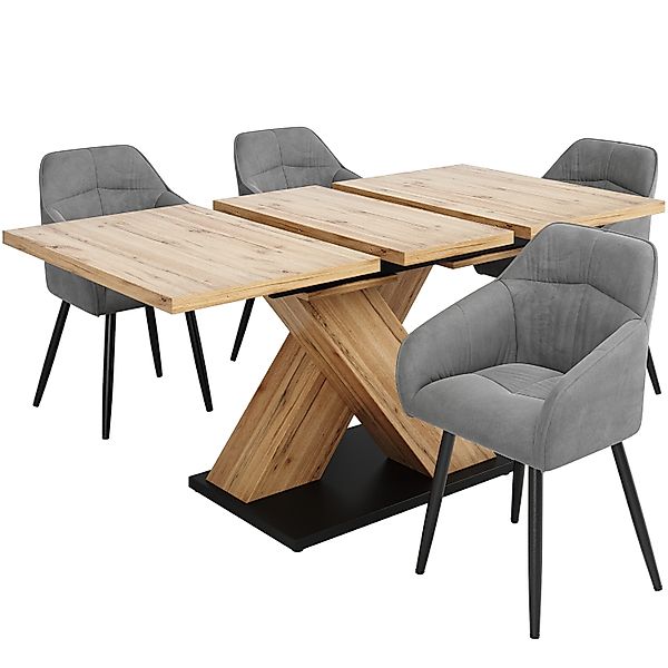 HAUSS SPOLE Essgruppe 5-teilig, ausziehbares Esstisch günstig online kaufen