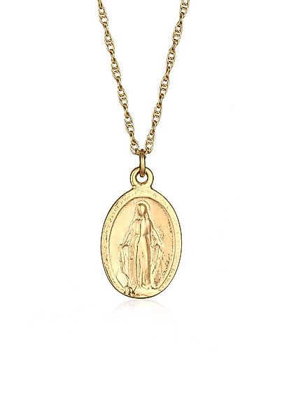 Elli Kette mit Anhänger Marienbild Oval Vintage Style 925 Sterling Silber günstig online kaufen