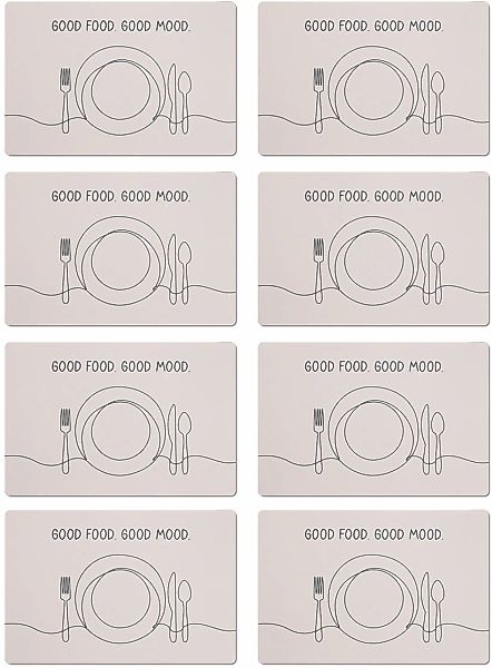 Zeller Present Platzset ""Good Food"" 8er Set, Kunststoff günstig online kaufen