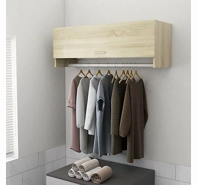 furnicato Kleiderschrank Sonoma-Eiche 100x32,5x35 cm Holzwerkstoff günstig online kaufen