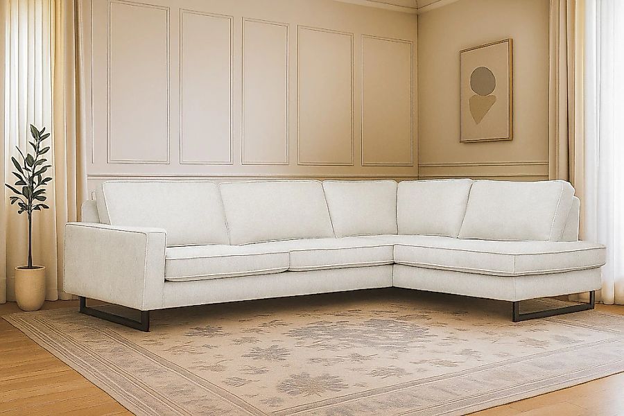 Home affaire Ecksofa "Pinto, 290 cm, Cord, Chenille, Lederoptik, Ottomane l günstig online kaufen