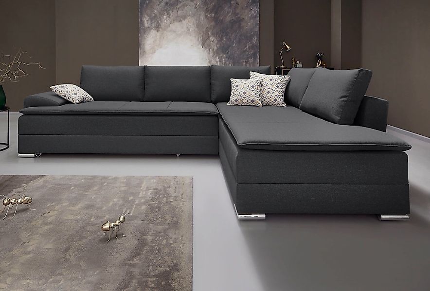 INOSIGN Ecksofa "Boxspringbett Night & Day L-Form mit Dauer-Schlaffunktion günstig online kaufen