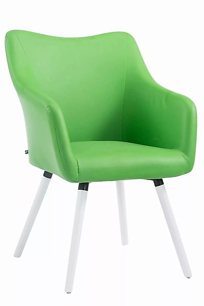 Besucherstuhl McCoy V2 Kunstleder-grün-Weiß günstig online kaufen