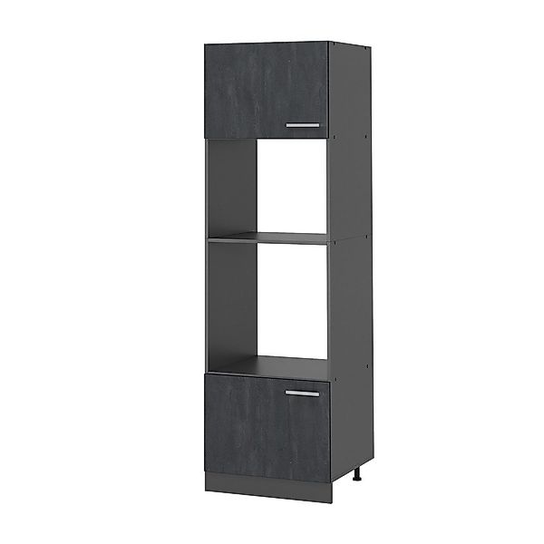 Vicco Mikrowellenumbauschrank R-Line, Schwarz Beton/Anthrazit, 60 günstig online kaufen