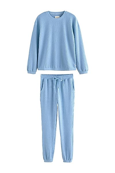 Next Pyjama Kuschliger Langarm-Schlafanzug mit Waffelstruktur günstig online kaufen