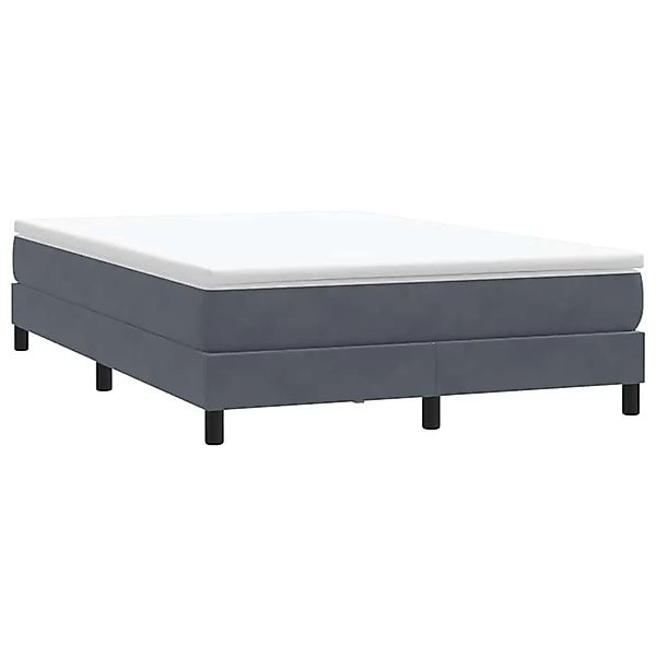 vidaXL Boxspringbett ohne Matratze Dunkelgrau 140x220 cm Samt 3315874 günstig online kaufen