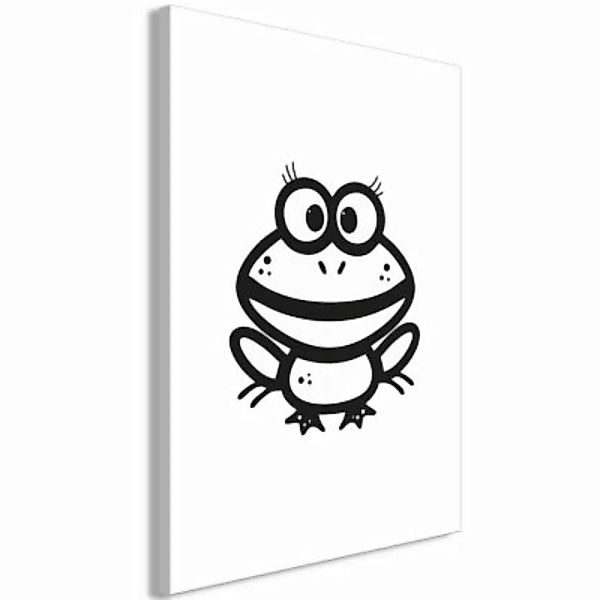 artgeist Wandbild Happy Frog (1 Part) Vertical schwarz/weiß Gr. 40 x 60 günstig online kaufen