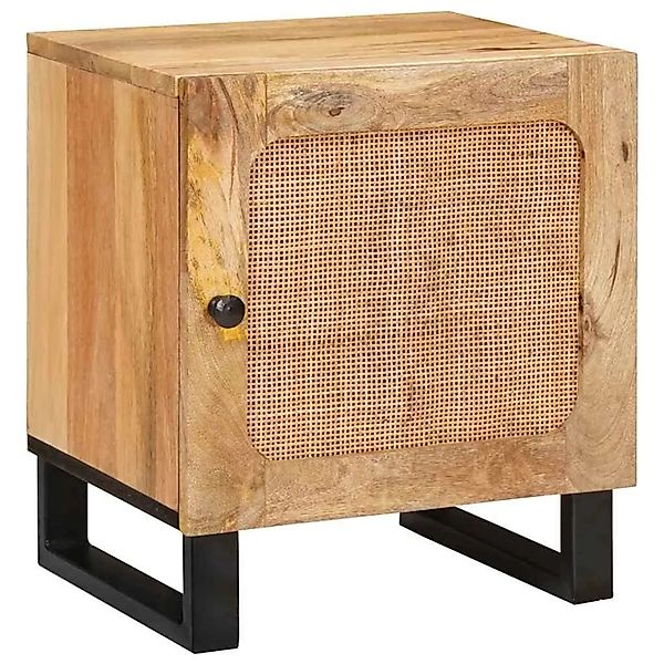 vidaXL Nachttisch Natur 40 x 33,5 x 46 cm Massivholz Mango 4018040 günstig online kaufen