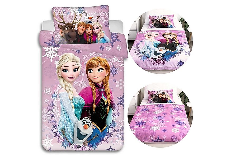 Sarcia.eu Kinderbettwäsche Frozen DISNEY Baumwollbettwäsche mit Reißverschl günstig online kaufen