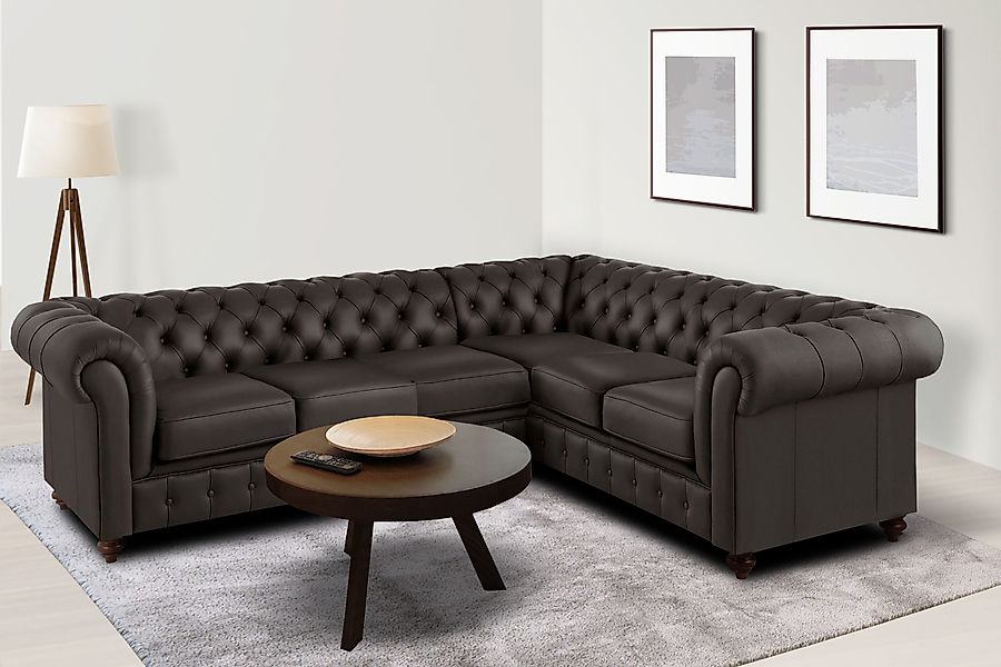 Home affaire Chesterfield-Sofa Chesterfield Ecksofa, auch günstig online kaufen