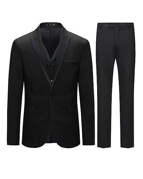 Allthemen Anzug (3 tlg) Slim Fit Elegante Anzüge mit Spitzen Revers günstig online kaufen