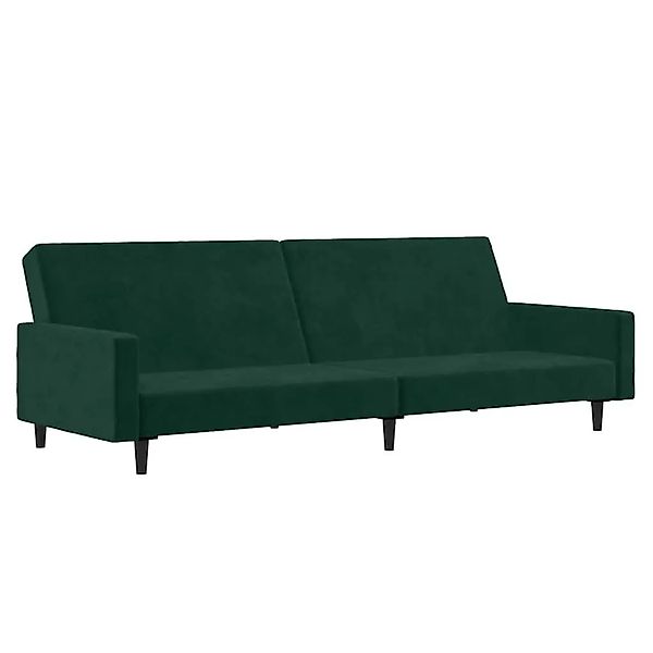 vidaXL Schlafsofa 2-Sitzer Dunkelgrün Samt 375739 günstig online kaufen