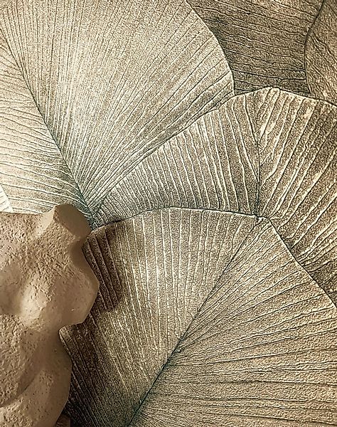 Newroom Vliestapete, Gold Tapete Modern Dschungel - Mustertapete Dschungelt günstig online kaufen