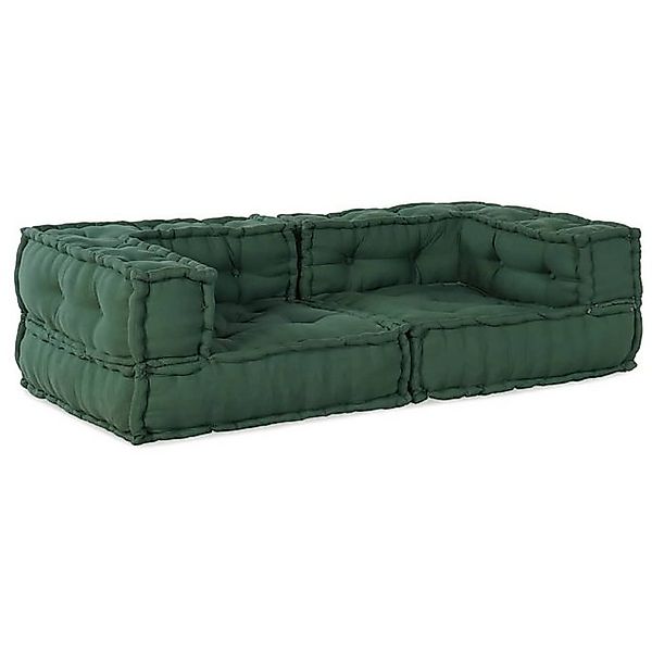 vidaXL Sofa Pouf Modular Sofa Grün 140x70x36 cm Stoff günstig online kaufen