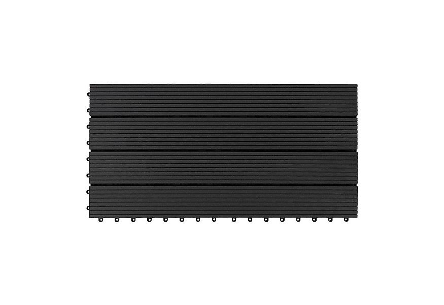 Karat Klickfliesen WPC-Terrassendielen Queen Anthrazit, Holzdielenoptik, 60 günstig online kaufen
