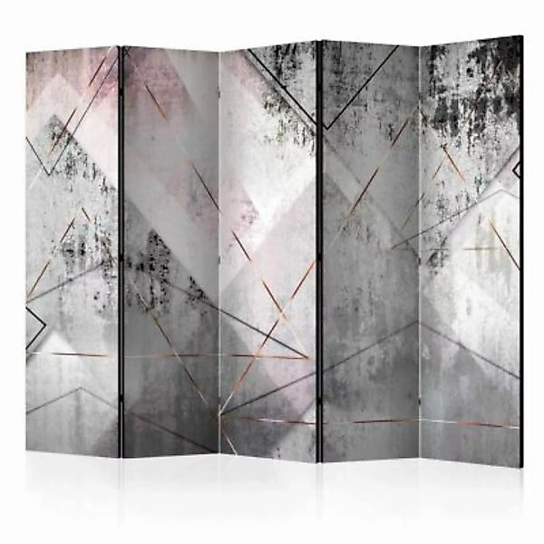 artgeist Paravent Triangular Perspective II [Room Dividers] rosa/grau Gr. 2 günstig online kaufen