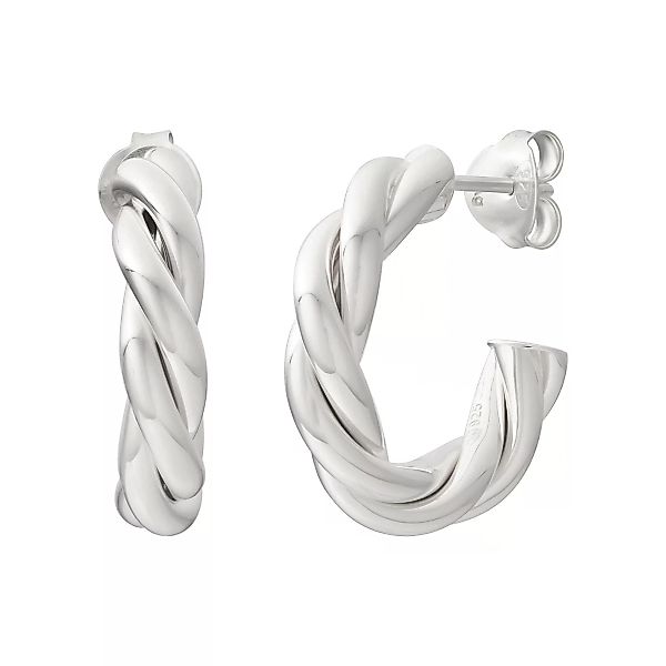 CAÏ Paar Creolen "925 Sterling Silber rhodiniert twisted medium" günstig online kaufen