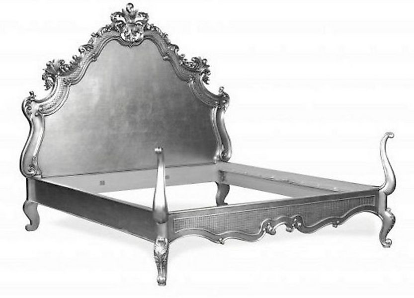 Casa Padrino Bett Bett Lusso Superior Silber 180 x 200 cm aus der Kollektio günstig online kaufen