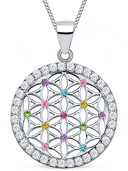 Goldene Hufeisen Kette mit Anhänger Lebensblume Anhänger Halskette 925 Silb günstig online kaufen