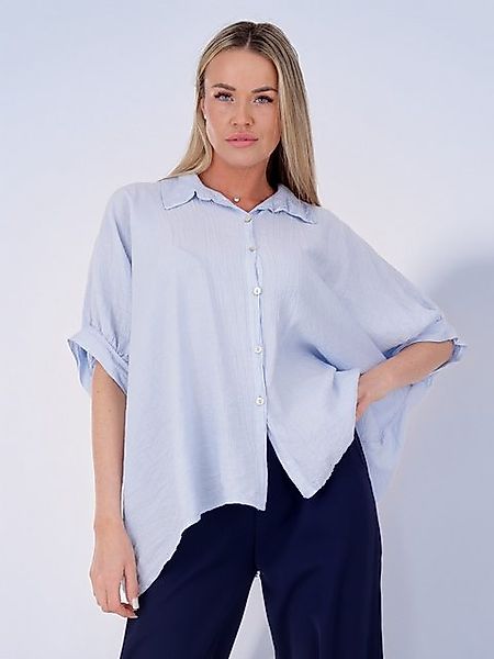 YC Fashion & Style Longbluse Weite Damenbluse aus 100 % Viskose mit Knopfle günstig online kaufen
