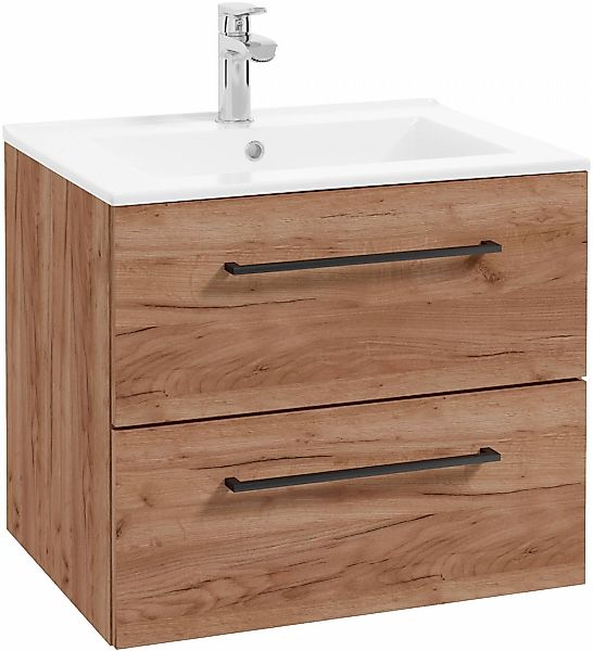 welltime Waschtisch "Palermo" Set, Badmöbel inkl. Waschbecken, Breite 60cm günstig online kaufen