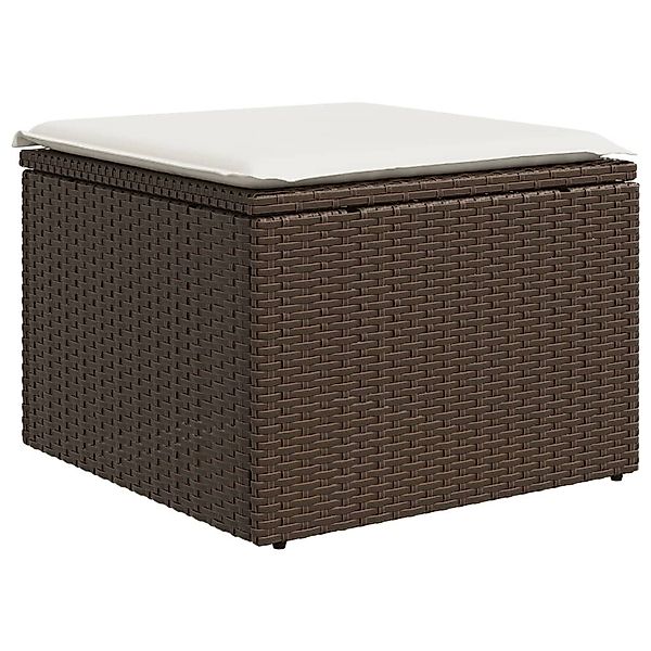 vidaXL Hocker Gartenhocker mit Kissen Braun günstig online kaufen