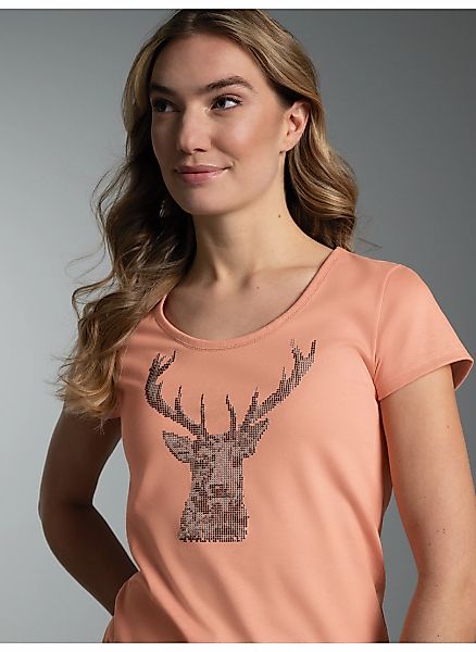 Trigema T-Shirt "TRIGEMA T-Shirt Glitzer-Hirsch" 1 günstig online kaufen