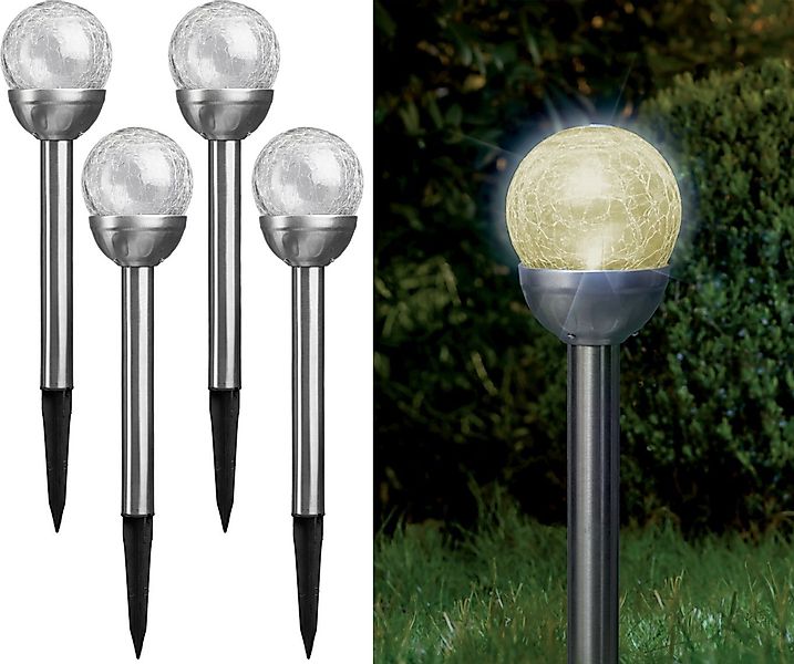 IC Gardenstyle LED Solarleuchte Solarlampen für Außen aus Edelstahl mit Bru günstig online kaufen