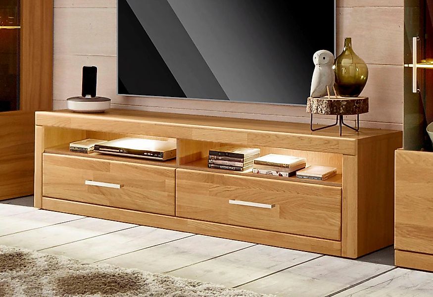 OTTO home Lowboard "Ribe,140cm breit,38cm hoch mit 2 Klappen,Oberplatte aus günstig online kaufen