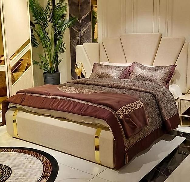 JVmoebel Bett Bett Polsterbett Doppelbett Ehebett Betten Hotel Schlafzimmer günstig online kaufen