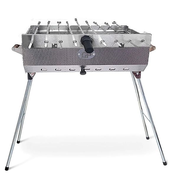 Grillpeter Mangal Set Taschkent Schaschlikgrill mit 9er Drehspieß Spieße Mo günstig online kaufen