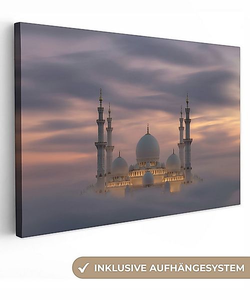 OneMillionCanvasses® Leinwandbild Sonnenuntergang - Moschee - Wolken - Isla günstig online kaufen