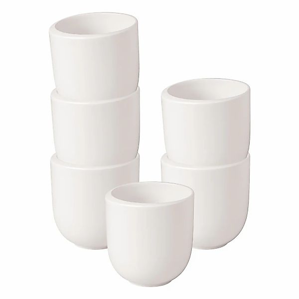 Villeroy & Boch Becher "Kaffeebecher NewMoon 320 ml 6er Set weiß" günstig online kaufen