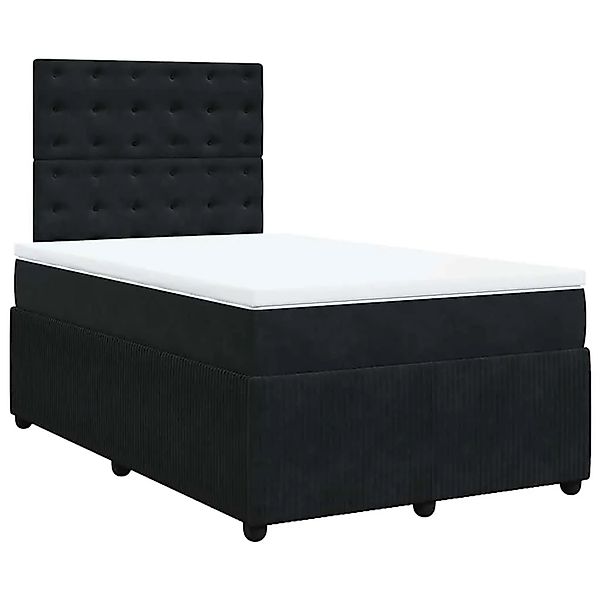 vidaXL Boxspringbett mit Matratze Schwarz 120x200 cm Samt 3292324 günstig online kaufen